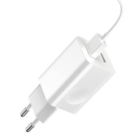 Baseus rýchlonabíjačka do siete 1xUSB Quick Charge 3.0 24W biela