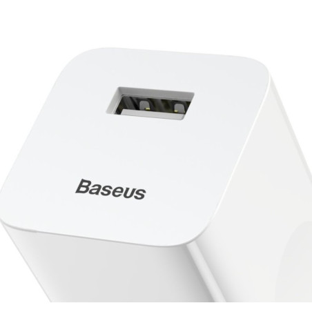 Baseus rýchlonabíjačka do siete 1xUSB Quick Charge 3.0 24W biela