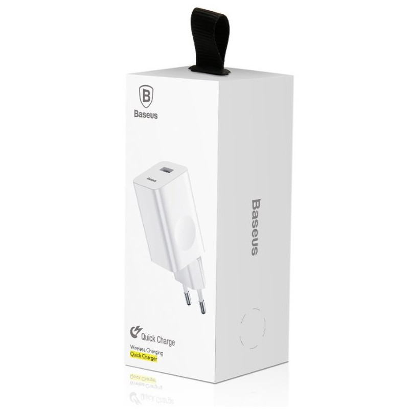 Baseus rýchlonabíjačka do siete 1xUSB Quick Charge 3.0 24W biela