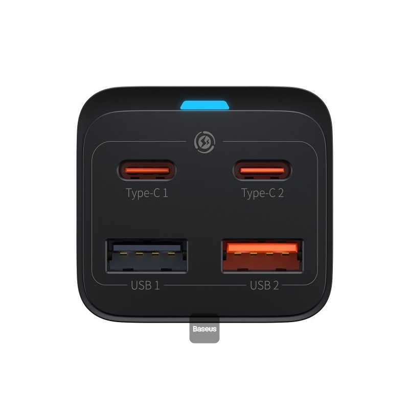 Baseus rýchlonabíjačka do siete GaN3 Pro, 2x USB-C, 2x USB 65W čierna