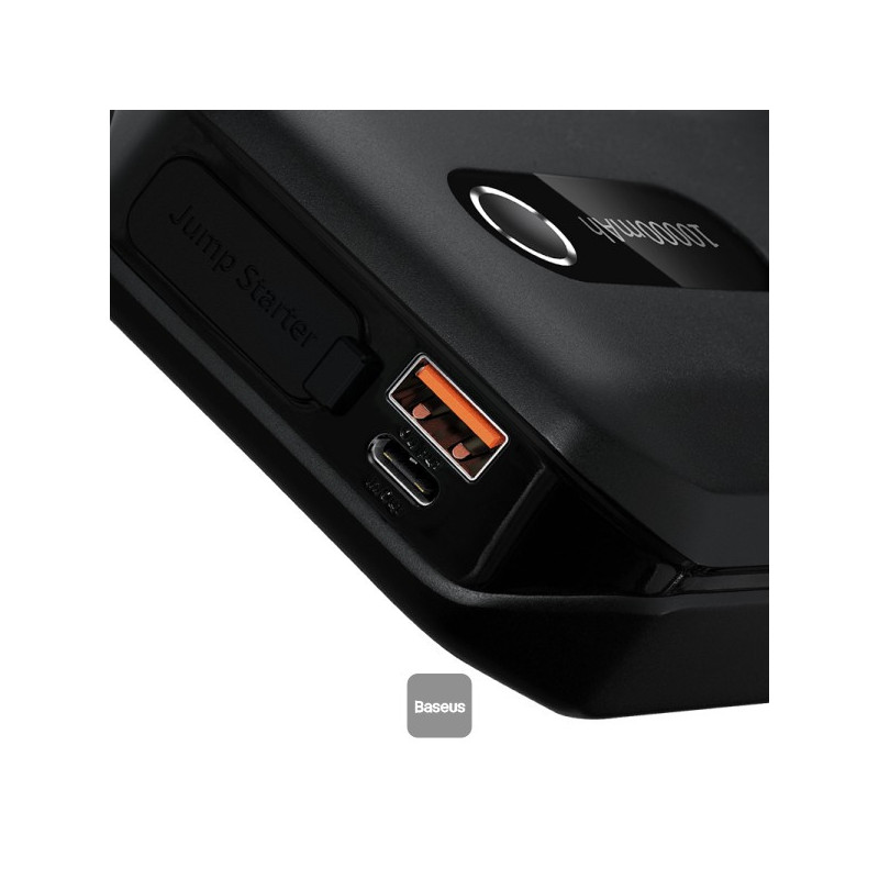 Baseus power banka Super Energy Air 10000 mAh so štartovacími káblami čierna