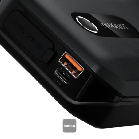 Baseus power banka Super Energy Air 10000 mAh so štartovacími káblami čierna