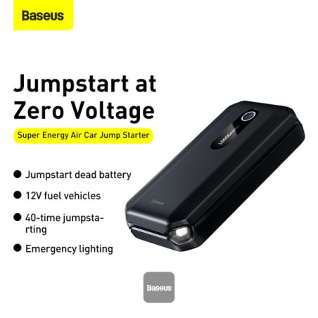 Baseus power banka Super Energy Air 10000 mAh so štartovacími káblami čierna