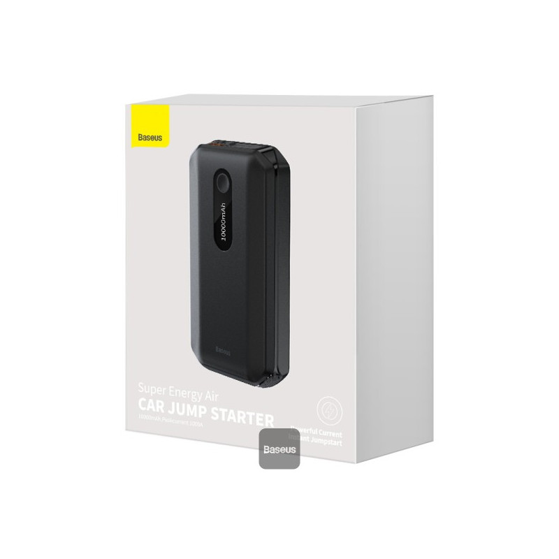 Baseus power banka Super Energy Air 10000 mAh so štartovacími káblami čierna