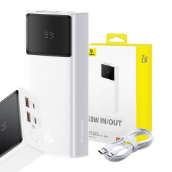 Baseus Power Bank Star-Lord 20000 mAh 65W 2x USB-A/micro USB/USB-C biela
