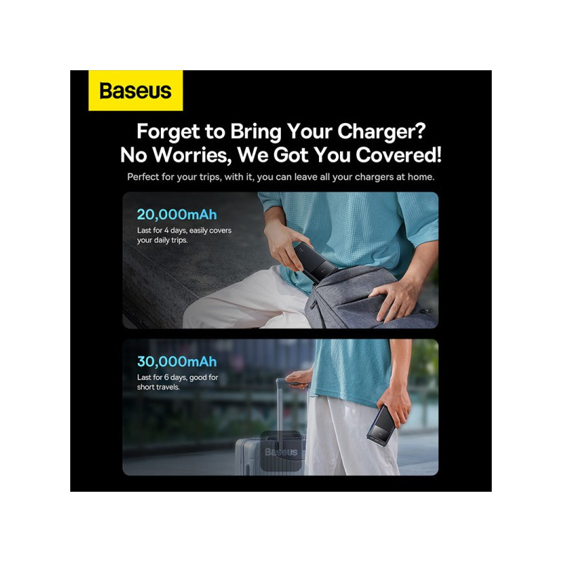 Baseus power banka Star-Lord 30000 mAh 22,5 W USB/USB-C čierna
