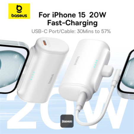 Baseus power banka 5000mAh 20W USB-C biela