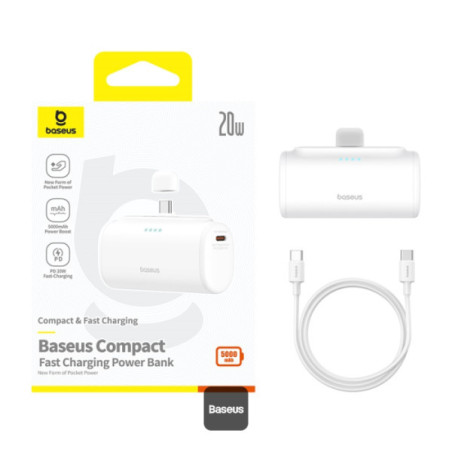 Baseus power banka 5000mAh 20W USB-C biela