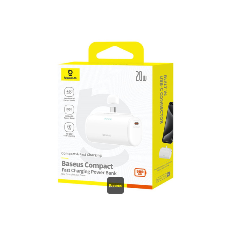 Baseus power banka 5000mAh 20W USB-C biela
