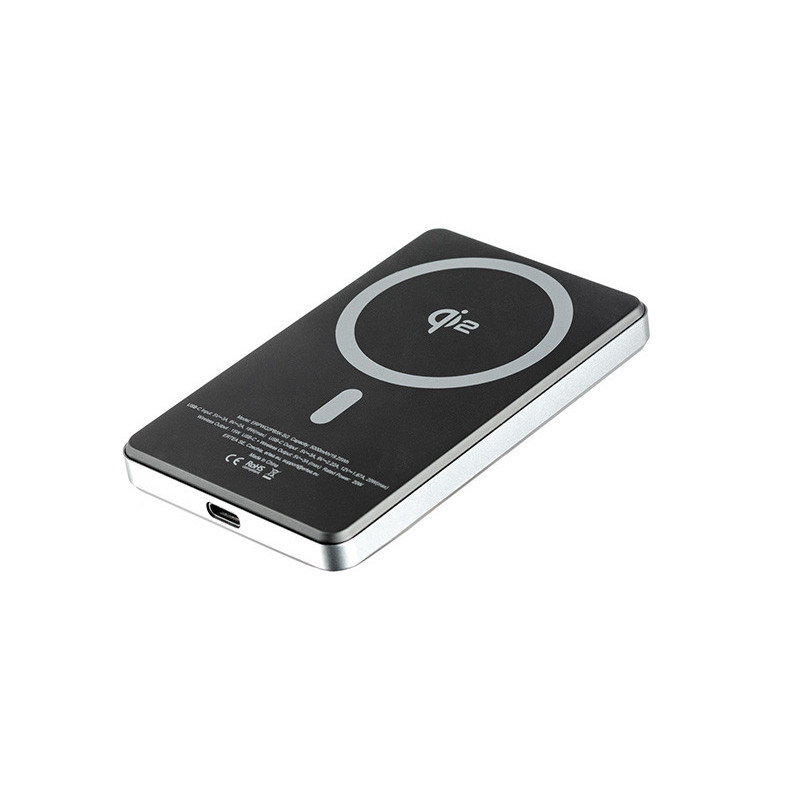ER POWER Qi2 Dual PowerBank 5000mAh s USB-C - Space Gray