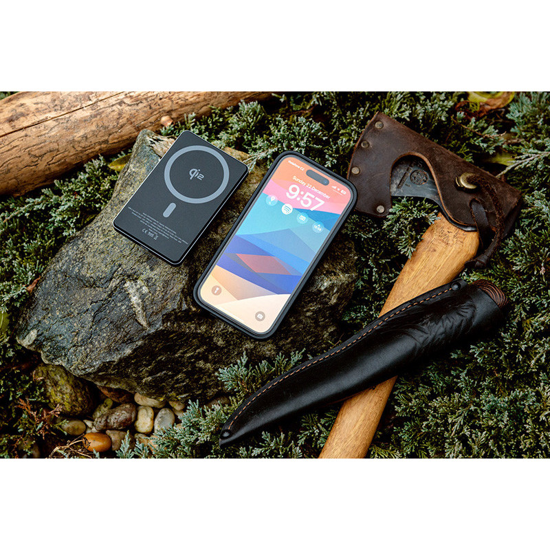 ER POWER Qi2 Dual PowerBank 5000mAh s USB-C - Space Gray