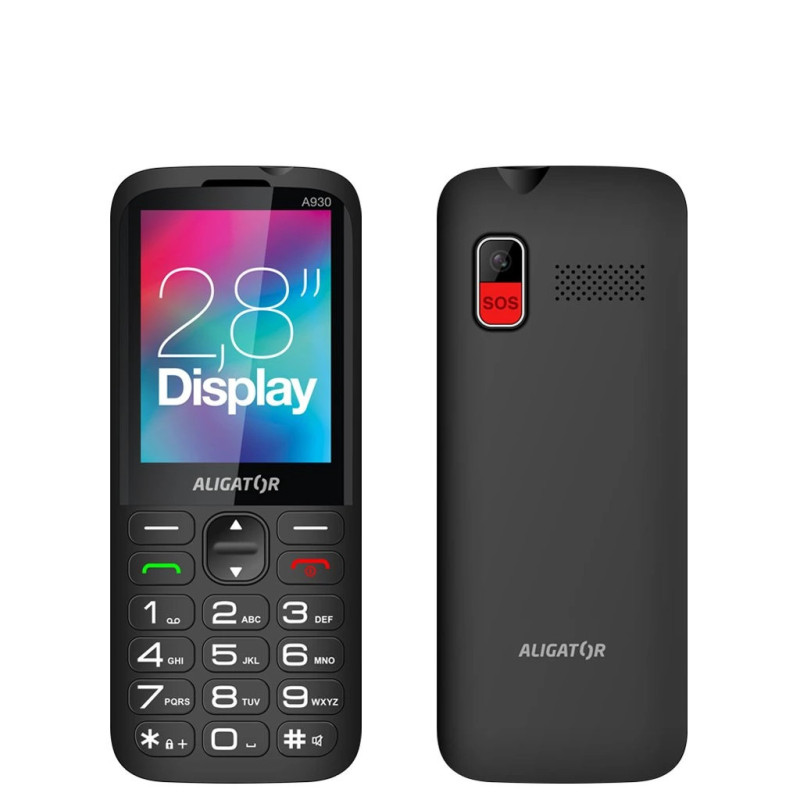 ALIGATOR A930 GPS Senior čierny +st.nab.