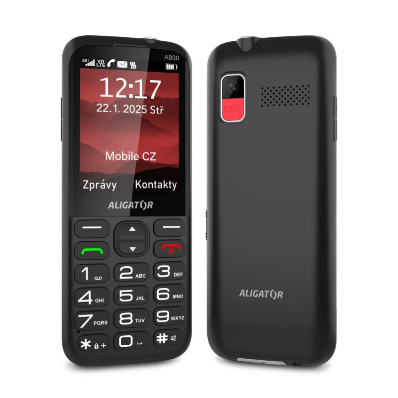 ALIGATOR A930 GPS Senior čierny +st.nab.