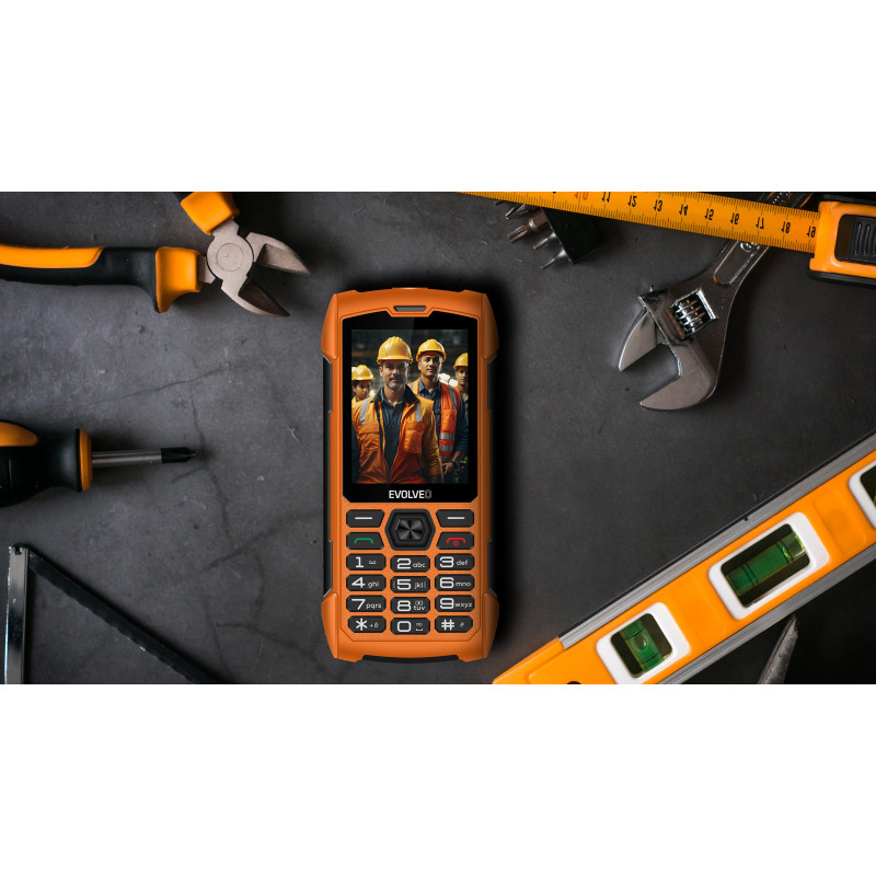 EVOLVEO StrongPhone H1, vodotesný odolný Dual SIM telefón, oranžová