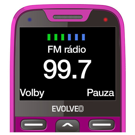 EVOLVEO EasyPhone XR, mobilný telefón pre seniorov s nabíjacím stojanom, ružový