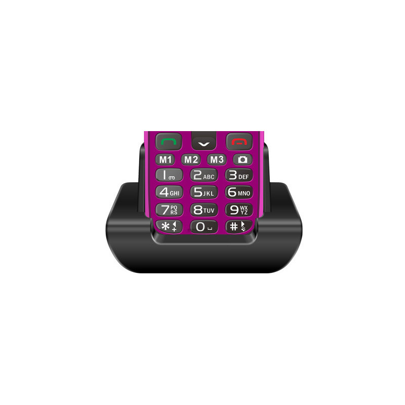 EVOLVEO EasyPhone XR, mobilný telefón pre seniorov s nabíjacím stojanom, ružový