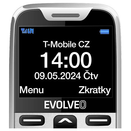 EVOLVEO EasyPhone XR, mobilný telefón pre seniorov s nabíjacím stojanom, biela