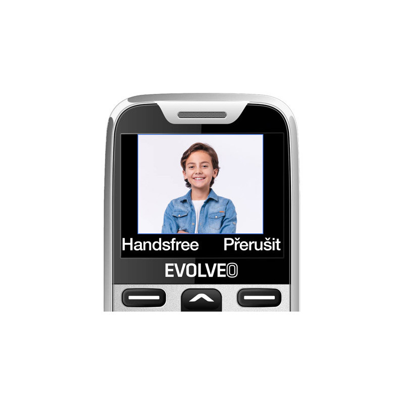 EVOLVEO EasyPhone XR, mobilný telefón pre seniorov s nabíjacím stojanom, biela