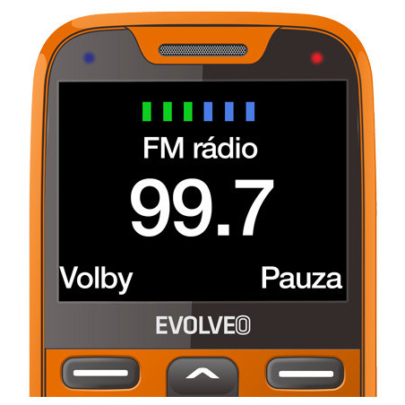 EVOLVEO EasyPhone XR, mobilný telefón pre seniorov s nabíjacím stojanom, oranžový