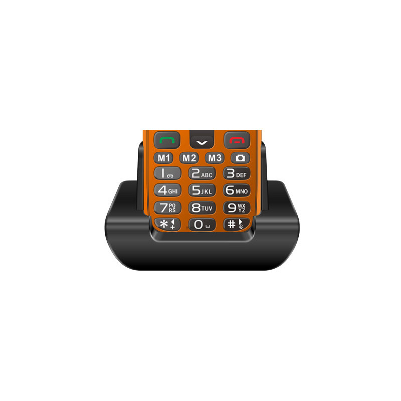 EVOLVEO EasyPhone XR, mobilný telefón pre seniorov s nabíjacím stojanom, oranžový