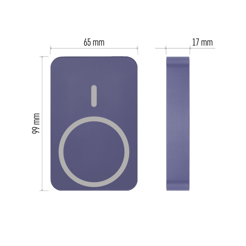 EMOS POWERBANKA WI 1046, bezdrôtové nabíjanie 20W, 10.000mAh, MODRÁ, 1xUSB-C
