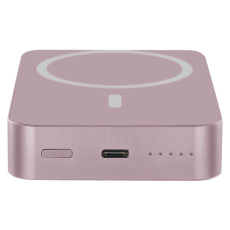 EMOS POWERBANKA WI1046, bezdrôtové nabíjanie 20W, 10.000mAh, LOSOSOVÁ, 1xUSB-C