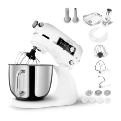 Salente DigiChef+, kuchynský robot, misa 6 litrov, celokovový, mäsomlynček, digitálny displej, biely