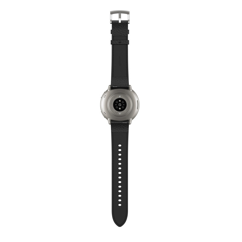 Amazfit Active 2 Round NFC/Silver/Elegant Band/Black Leather