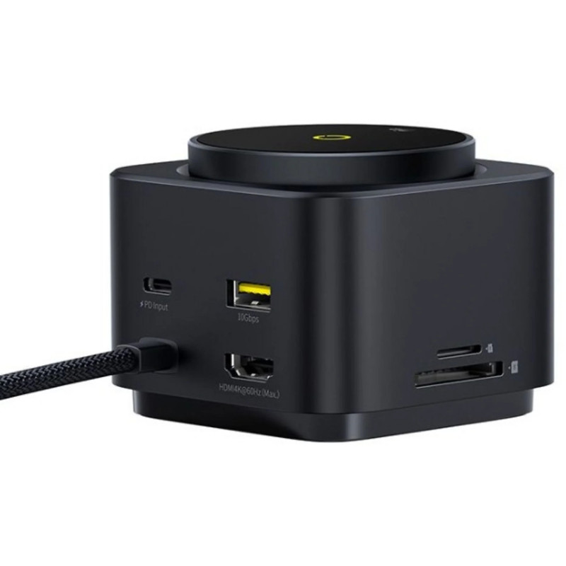 Baseus Nabíjacia stanica MagPro 7v1 s bezdrôtovým nabíjaním 15W cosmic black