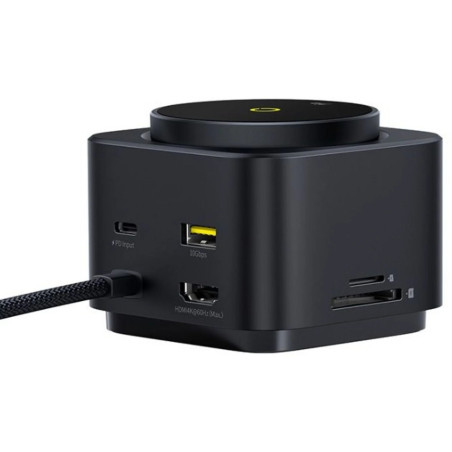 Baseus Nabíjacia stanica MagPro 7v1 s bezdrôtovým nabíjaním 15W cosmic black