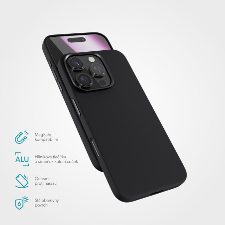 Epico Mag+ Silicone Pro kryt iP. 16 Pro Max - čierny