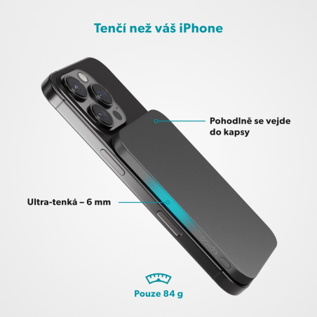 Epico 3000mAh Alu Mag+ PowerBanka EM31 - šedá