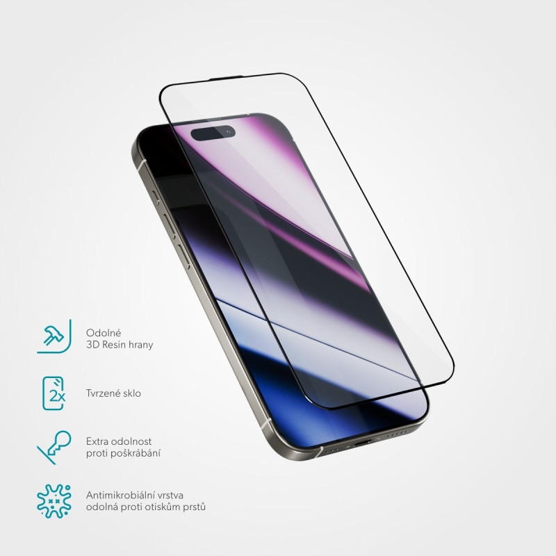 Epico Hero 3D sklo iPhone 16 Pro Max - s aplikátorom
