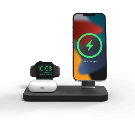Mophie Snap+ 3v1 bezdr. nabíjací stojan - čierna