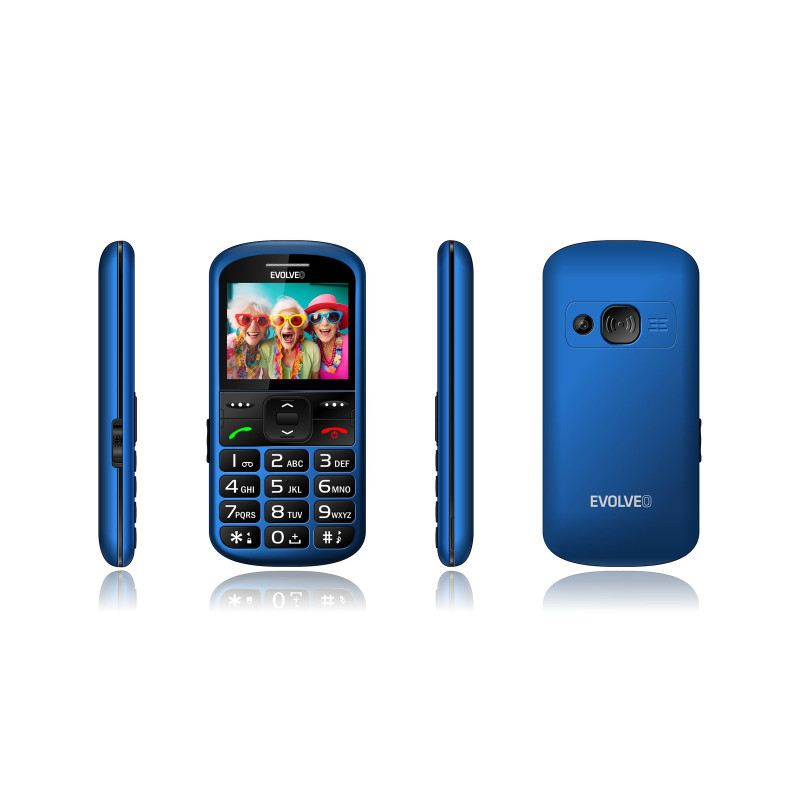 EVOLVEO EasyPhone XS, mobilný telefón pre seniorov, modrý