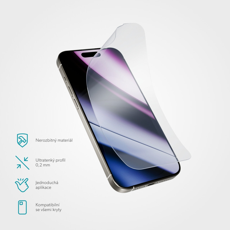 Epico Flexiglass iPhone 13/14/16e - s aplikátorom