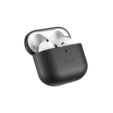 Epico kožené púzdro pre AirPods 4/4 s ANC - čierna