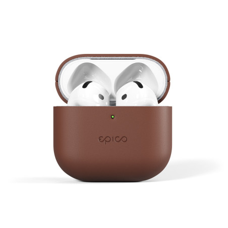 Epico kožené púzdro pre AirPods 4/4 s ANC - hnedá