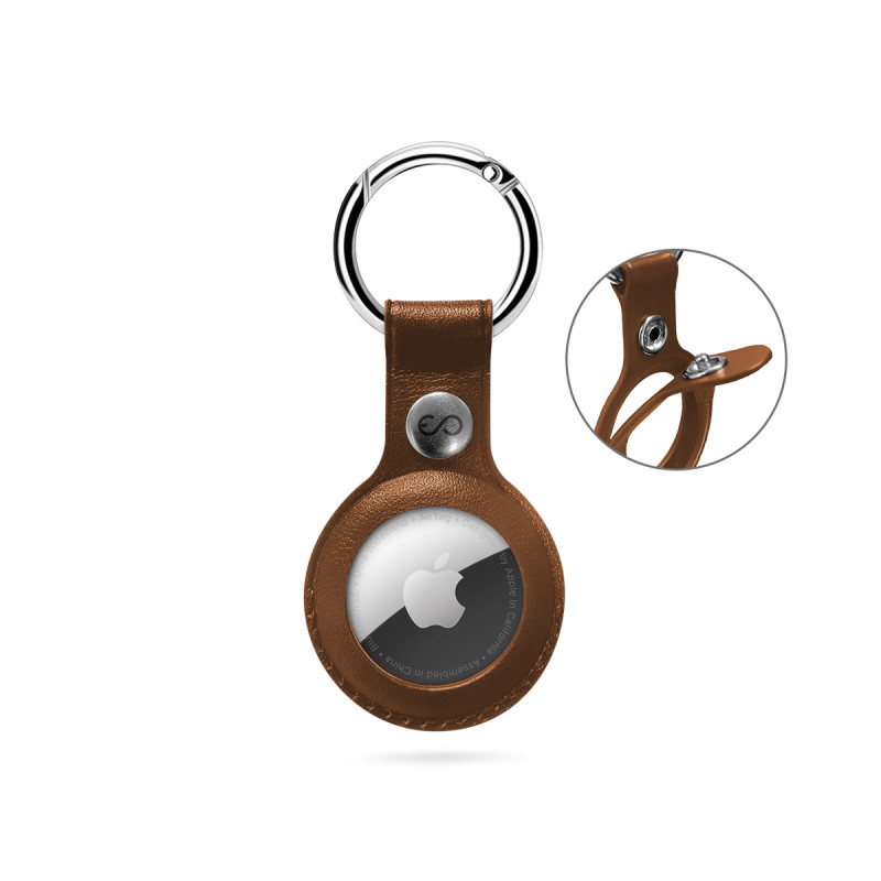 Epico Leather Case for AirTag - hnedá