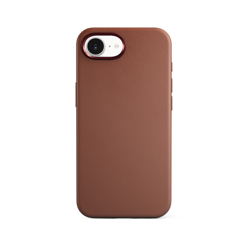 Epico Mag+ kožený kryt iPhone 16e - hnedá