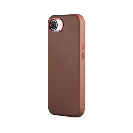 Epico Mag+ kožený kryt iPhone 16e - hnedá
