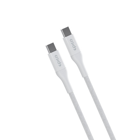 Epico Braided PD Cable 1,2 m USB-C to USB-C - biela