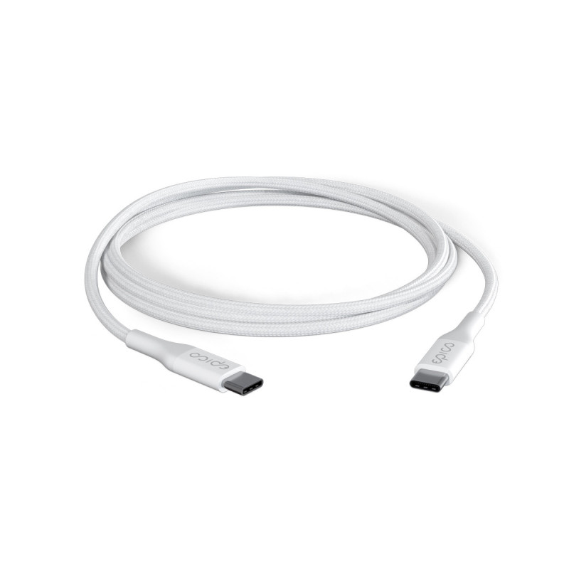 Epico Braided PD Cable 1,2 m USB-C to USB-C - biela