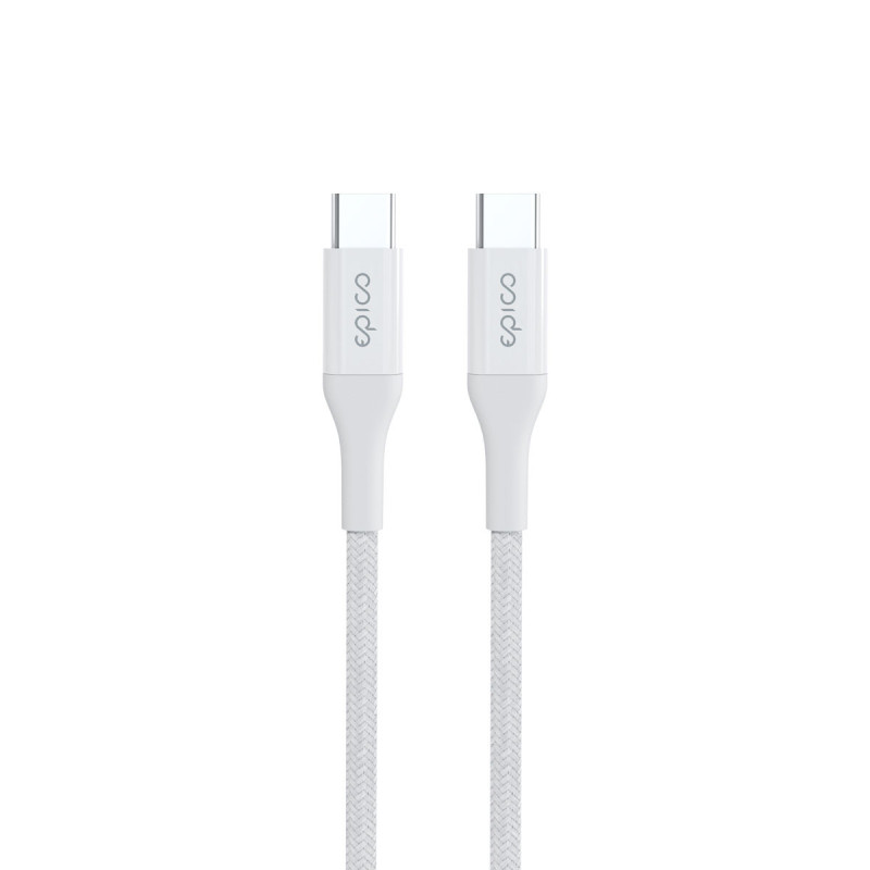 Epico Braided PD Cable 1,2 m USB-C to USB-C - biela