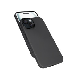Epico Mag+ kožený kryt iPhone 15 - čierna