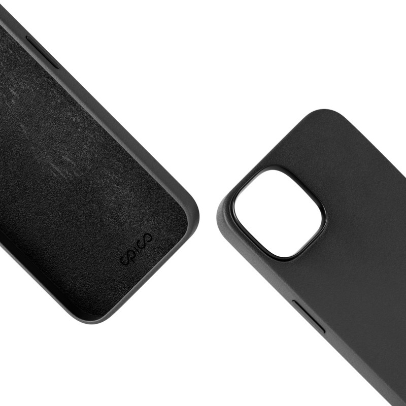 Epico Mag+ kožený kryt iPhone 15 - čierna