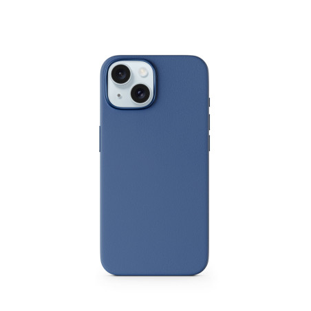 Epico Mag+ kožený kryt iPhone 15 Plus - modrá