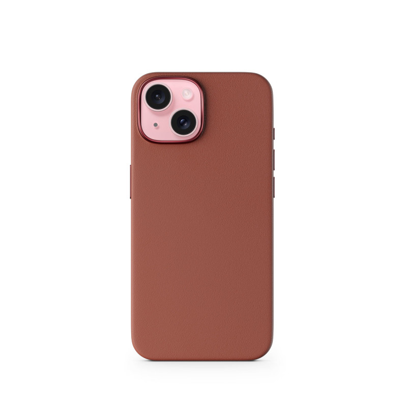 Epico Mag+ kožený kryt iPhone 15 Plus - hnedá