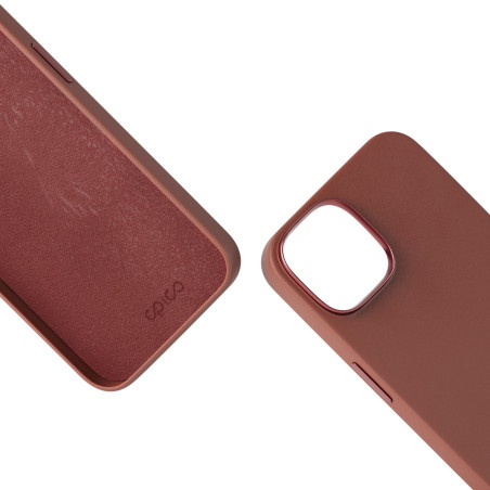 Epico Mag+ kožený kryt iPhone 15 Plus - hnedá