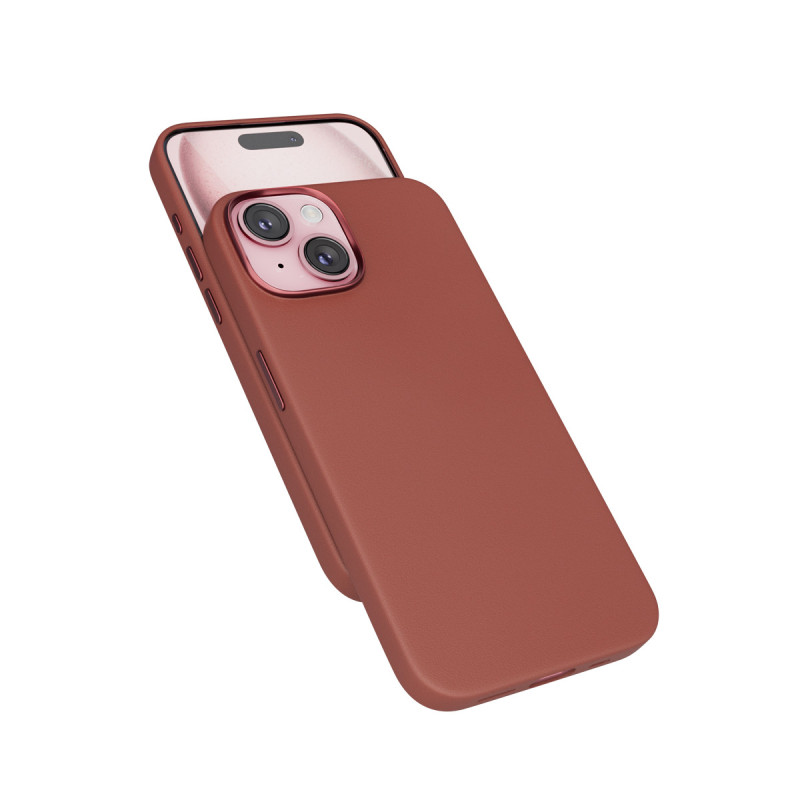 Epico Mag+ kožený kryt iPhone 15 Plus - hnedá